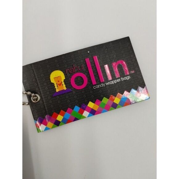 Nahui Ollin Wristlet Small Orange Candy Wrapper Bag - Picture 4 of 12